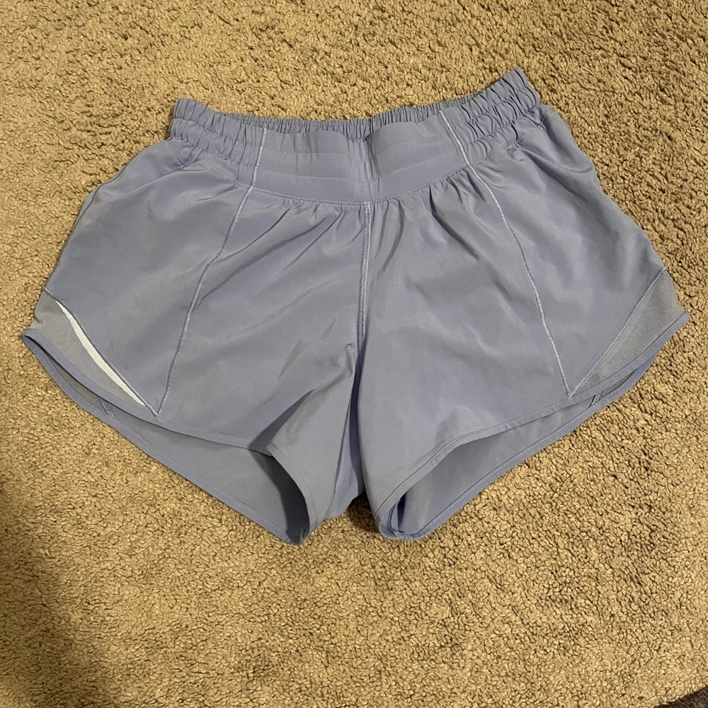 Lululemon hotty hot short, purple, size 4. 4 inch inseam